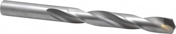 Made in USA - 41/64" 135° Carbide-Tipped Jobber Drill - Bright Finish, Right Hand Cut, Spiral Flute, Straight Shank, 7-1/8" OAL, Split Point - Americas Industrial Supply