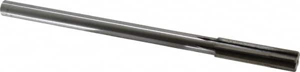 Made in USA - 0.55" Carbide-Tipped 6 Flute Chucking Reamer - Straight Flute, 7/16" Straight Shank, 2" Flute Length, 8" OAL - Americas Industrial Supply