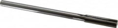 Made in USA - 0.55" Carbide-Tipped 6 Flute Chucking Reamer - Straight Flute, 7/16" Straight Shank, 2" Flute Length, 8" OAL - Americas Industrial Supply