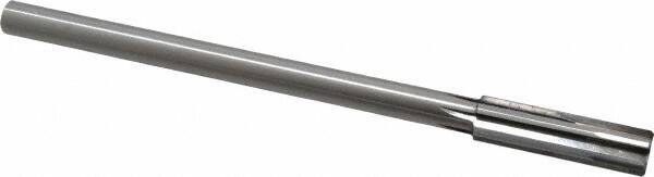 Made in USA - 0.559" Carbide-Tipped 6 Flute Chucking Reamer - Straight Flute, 7/16" Straight Shank, 2" Flute Length, 8" OAL - Americas Industrial Supply