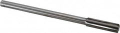 Made in USA - 0.571" Carbide-Tipped 6 Flute Chucking Reamer - Straight Flute, 7/16" Straight Shank, 2" Flute Length, 8" OAL - Americas Industrial Supply