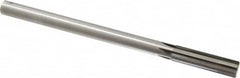 Made in USA - 0.619" Carbide-Tipped 6 Flute Chucking Reamer - Straight Flute, 9/16" Straight Shank, 2-1/4" Flute Length, 9" OAL - Americas Industrial Supply