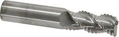 M.A. Ford - 3/4" Diam, Coarse Pitch, 1-1/2" LOC, 3 Flute Solid Carbide Roughing Square End Mill - Uncoated, 4" OAL, 3/4" Shank Diam, Single End, Centercutting, 45° Helix - Americas Industrial Supply