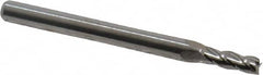 M.A. Ford - 0.1", 0.3" LOC, 1/8" Shank Diam, 1-1/2" OAL, 4 Flute, Solid Carbide Square End Mill - Single End, Uncoated, Spiral Flute, 30° Helix, Centercutting, Right Hand Cut, Right Hand Flute, Series 111 - Americas Industrial Supply