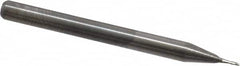 M.A. Ford - 0.022", 0.044" LOC, 1/8" Shank Diam, 1-1/2" OAL, 2 Flute, Solid Carbide Square End Mill - Single End, Uncoated, Spiral Flute, 30° Helix, Centercutting, Right Hand Cut, Right Hand Flute, Series 164 - Americas Industrial Supply
