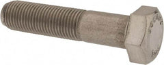 Value Collection - 1/2-20 UNF, 2-1/4" Length Under Head Hex Head Cap Screw - Partially Threaded, Grade 18-8 Stainless Steel, Uncoated, 3/4" Hex - Americas Industrial Supply