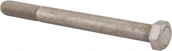 Value Collection - 9/16-12 UNC, 6" Length Under Head Hex Head Cap Screw - Partially Threaded, Grade 18-8 Stainless Steel, Uncoated, 13/16" Hex - Americas Industrial Supply