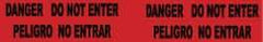 NMC - 1,000' Long x 3" Wide Roll, Polyethylene, Red Barricade Tape - Message: Danger - Do Not Enter - Americas Industrial Supply