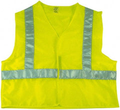 NMC - Size XL High Visibility Lime Mesh General Purpose Vest - Hook & Loop Closure, PVC - Americas Industrial Supply