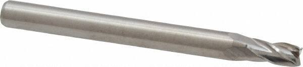 M.A. Ford - 5/32", 5/16" LOC, 3/16" Shank Diam, 2" OAL, 4 Flute, Solid Carbide Square End Mill - Single End, Uncoated, Spiral Flute, 30° Helix, Centercutting, Right Hand Cut, Right Hand Flute, Series 163 - Americas Industrial Supply