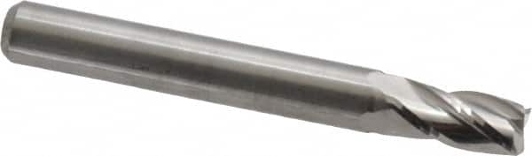 M.A. Ford - 15/64", 1/2" LOC, 1/4" Shank Diam, 2" OAL, 4 Flute, Solid Carbide Square End Mill - Single End, Uncoated, Spiral Flute, 30° Helix, Centercutting, Right Hand Cut, Right Hand Flute, Series 163 - Americas Industrial Supply