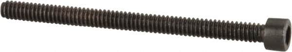 Value Collection - #1-64 UNC Hex Socket Drive, Socket Cap Screw - Alloy Steel, Black Oxide Finish, Partially Threaded, 1" Length Under Head - Americas Industrial Supply