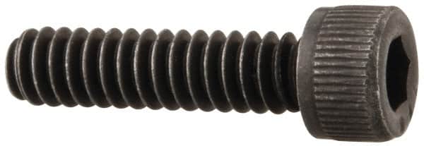 Value Collection - #6-32 UNC Hex Socket Drive, Socket Cap Screw - Alloy Steel, Black Oxide Finish, Fully Threaded, 9/16" Length Under Head - Americas Industrial Supply