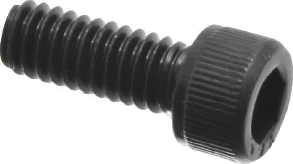 Value Collection - #8-32 UNC Hex Socket Drive, Socket Cap Screw - Alloy Steel, Black Oxide Finish, Fully Threaded, 7/16" Length Under Head - Americas Industrial Supply