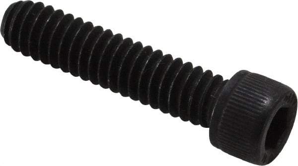 Value Collection - 1/4-20 UNC Hex Socket Drive, Socket Cap Screw - Alloy Steel, Black Oxide Finish, Fully Threaded, 1-1/8" Length Under Head - Americas Industrial Supply