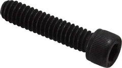 Value Collection - 1/4-20 UNC Hex Socket Drive, Socket Cap Screw - Alloy Steel, Black Oxide Finish, Fully Threaded, 1-1/8" Length Under Head - Americas Industrial Supply