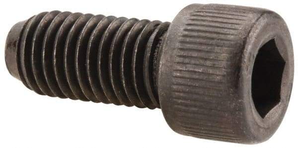 Value Collection - 1/4-28 UNF Hex Socket Drive, Socket Cap Screw - Alloy Steel, Black Oxide Finish, Fully Threaded, 9/16" Length Under Head - Americas Industrial Supply