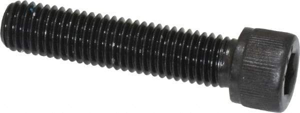 Value Collection - 1/4-28 UNF Hex Socket Drive, Socket Cap Screw - Alloy Steel, Black Oxide Finish, Fully Threaded, 1-1/8" Length Under Head - Americas Industrial Supply