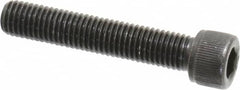 Value Collection - 1/4-28 UNF Hex Socket Drive, Socket Cap Screw - Alloy Steel, Black Oxide Finish, Partially Threaded, 1-3/8" Length Under Head - Americas Industrial Supply