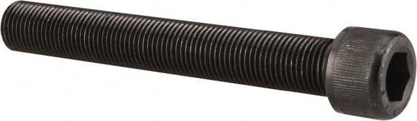 Value Collection - 9/16-18 UNF Hex Socket Drive, Socket Cap Screw - Alloy Steel, Black Oxide Finish, Partially Threaded, 4" Length Under Head - Americas Industrial Supply