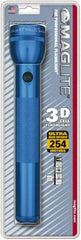 Mag-Lite - Krypton Bulb, 45 Lumens, Industrial/Tactical Flashlight - Blue Aluminum Body, 3 D Batteries Not Included - Americas Industrial Supply