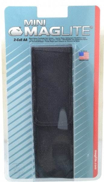 Mag-Lite - Nylon Mini/Pocket Flashlight Belt Holster - Black, Compatible with Maglite AA Batteries - Americas Industrial Supply