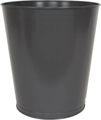 Value Collection - 28 Qt Gray Round Trash Can - Steel, 14-1/4" High - Americas Industrial Supply