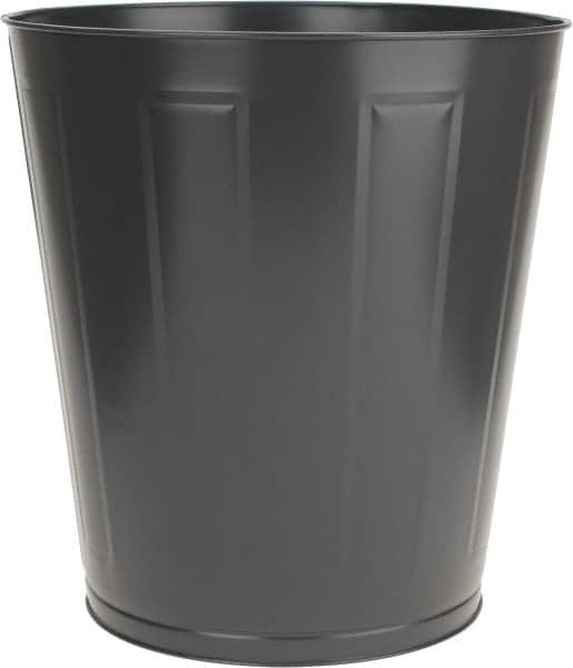 Value Collection - 46 Qt Gray Round Trash Can - Steel, 17" High - Americas Industrial Supply