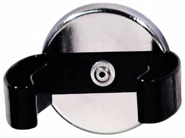 Mag-Mate - 11 Lb Max Pull Force, 1-17/32" Overall Height, 1.41" Diam, Ceramic Cup Magnet - Clamp Style, 1-1/2" Clamp Opening, Chrome Plated - Americas Industrial Supply