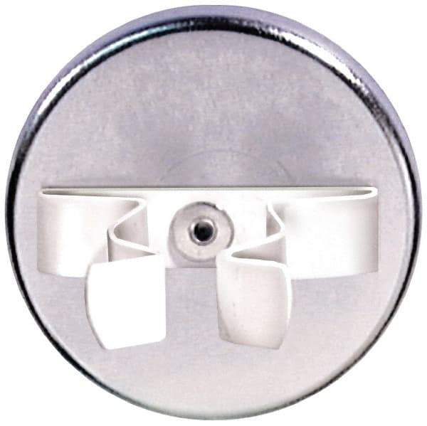 Mag-Mate - 11 Lb Max Pull Force, 1-9/32" Overall Height, 1.41" Diam, Ceramic Cup Magnet - Clamp Style, 7/8" Clamp Opening, Chrome Plated - Americas Industrial Supply