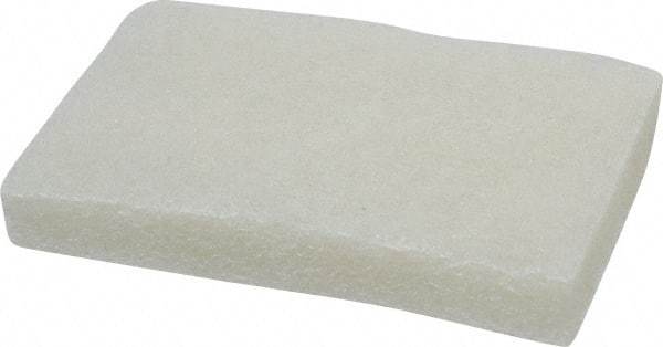 3M - 5" Long x 3-1/2" Wide x 3/4" Thick Scouring Pad - Light-Duty, White - Americas Industrial Supply