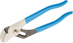 Channellock - 6-1/2" OAL, 7/8" Max Capacity, 5 Position Gooseneck Tongue & Groove Pliers - Straight Jaws, Plastic Dipped Handles - Americas Industrial Supply