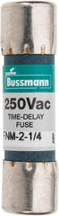 Cooper Bussmann - 250 VAC, 2.25 Amp, Time Delay General Purpose Fuse - Fuse Holder Mount, 1-1/2" OAL, 10 at 125 V kA Rating, 13/32" Diam - Americas Industrial Supply