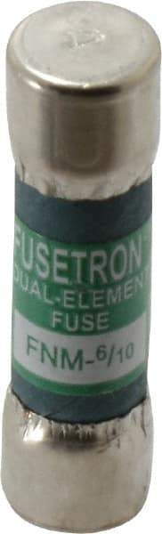 Cooper Bussmann - 250 VAC, 0.6 Amp, Time Delay General Purpose Fuse - Fuse Holder Mount, 1-1/2" OAL, 10 at 125 V kA Rating, 13/32" Diam - Americas Industrial Supply