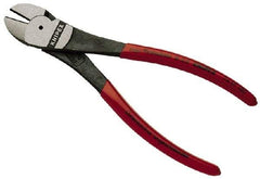 Knipex - 8" OAL, 3/32" Capacity, Diagonal Cutter - 1" Jaw Length x 1" Jaw Width, Oval Head, Plastic Coated Handle - Americas Industrial Supply