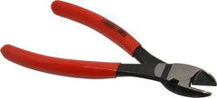 Knipex - 7" OAL, 7/64" Capacity, Diagonal Cutter - 1" Jaw Length x 1" Jaw Width, Oval Head, Plastic Coated Handle - Americas Industrial Supply