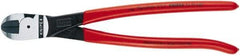 Knipex - 10" OAL, 9/64" Capacity, Diagonal Cutter - 1-1/8" Jaw Length x 1-1/8" Jaw Width, Round/Center-Cut Head, Plastic Coated Handle - Americas Industrial Supply