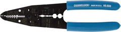 Channellock - 22 to 10 AWG Capacity Wire Stripper/Crimper - 8-1/4" OAL, Plastic Cushion Handle - Americas Industrial Supply