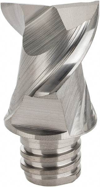 Iscar - MM EA Grade IC08 Carbide End Milling Tip Insert - Uncoated, 2 Flutes, 12.7mm Cutting Diam, 9.5mm Depth of Cut, 16.5mm Extension, 45° Helix - Americas Industrial Supply