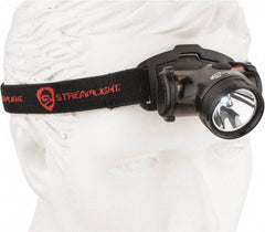 Streamlight - White LED Bulb, 50 Lumens, Hands-free Flashlight - Black Plastic Body, 2 AAA Alkaline Batteries Included - Americas Industrial Supply