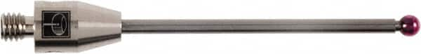 Renishaw - 0.12 Inch Ball Diameter, Carbide Stem, M4 Thread, Ruby Point Ball Tip CMM Stylus - 1.52 Inch Working Length, 0.08 Inch Stem Diameter, 1.97 Inch Overall Length - Americas Industrial Supply