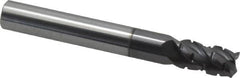 ProMax - 5/16" Diam, 1/2" LOC, 4 Flute Solid Carbide Roughing & Finishing Corner Radius End Mill - AlTiN Finish, 2-1/2" OAL, 5/16" Shank Diam, Straight Shank, 40° Helix, Centercutting, Stub Length - Americas Industrial Supply
