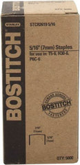 Stanley Bostitch - 1/4" Long x 7/16" Wide, 24 Gauge Crowned Construction Staple - Steel, Chisel Point - Americas Industrial Supply