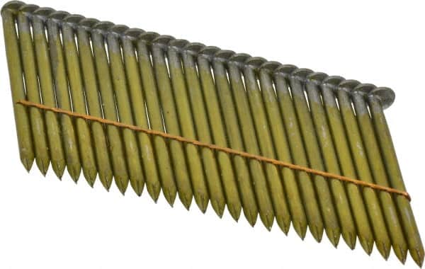 Stanley Bostitch - 0.113" Shank Diam 2" Long Framing Nails for Power Nailers - Steel, Smooth Shank, Angled Stick Wire Collation, Round Head, Diamond Point - Americas Industrial Supply