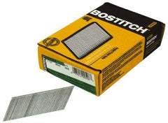 Stanley Bostitch - 15 Gauge 0.072" Shank Diam 1-1/2" Long Finishing Nails for Power Nailers - Steel, Galvanized Finish, Angled Stick Collation, Chisel Point - Americas Industrial Supply