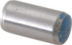 Metric Blue - 10mm Diam x 20mm Pin Length Alloy Steel Pull Out Dowel Pin - 1 Beveled & 1 Threaded End - Americas Industrial Supply