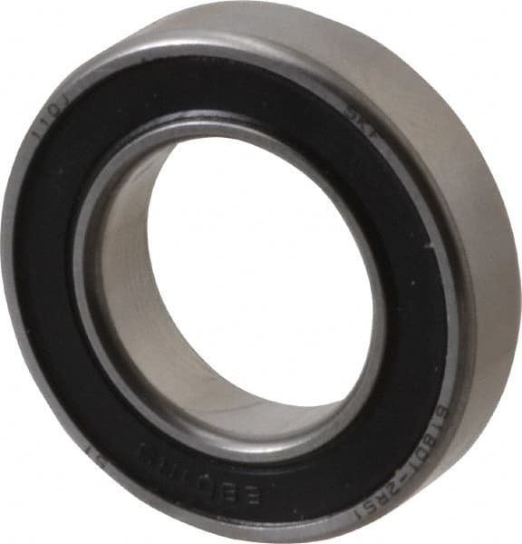 SKF - 12mm Bore Diam, 21mm OD, Double Seal Thin Section Radial Ball Bearing - 5mm Wide, 1 Row, Round Bore, 151 Lb Static Capacity, 321 Lb Dynamic Capacity - Americas Industrial Supply