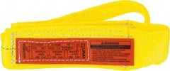 Lift-All - 4' Long x 3" Wide, 4,800 Lb Vertical Capacity, 1 Ply, Polyester Web Sling - 3,800 Lb Choker Capacity, Yellow - Americas Industrial Supply