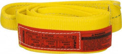 Lift-All - 6' Long x 3" Wide, 4,800 Lb Vertical Capacity, 1 Ply, Polyester Web Sling - 3,800 Lb Choker Capacity, Yellow - Americas Industrial Supply