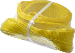 Lift-All - 8' Long x 4" Wide, 6,400 Lb Vertical Capacity, 1 Ply, Polyester Web Sling - 5,000 Lb Choker Capacity, Yellow - Americas Industrial Supply